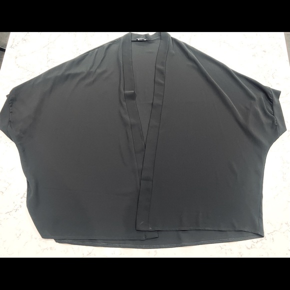 Boohoo Black Chiffon Kimono size 24 - Picture 2 of 4